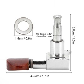 Vbestlife Tuning Pegs Guitar Pegs Acoustic Guitar Pegs Set of 3 Pairs Durable Accurate Versatility with Screws, Bushings & Ferrules for Acoustic Guitar Electric Guitar Pegs (Silver)