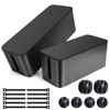Cable Management Box, 2 Pack Large & Medium Cable Organizer