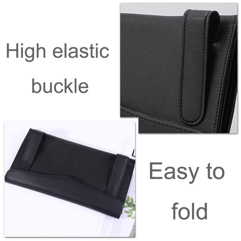 Car Visor Tissue Box Multifunctional Car Tissue Holder PU Leather