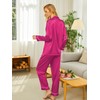 Ekouaer Silk Satin Pajamas Women's Long Sleeve Pj Set Soft