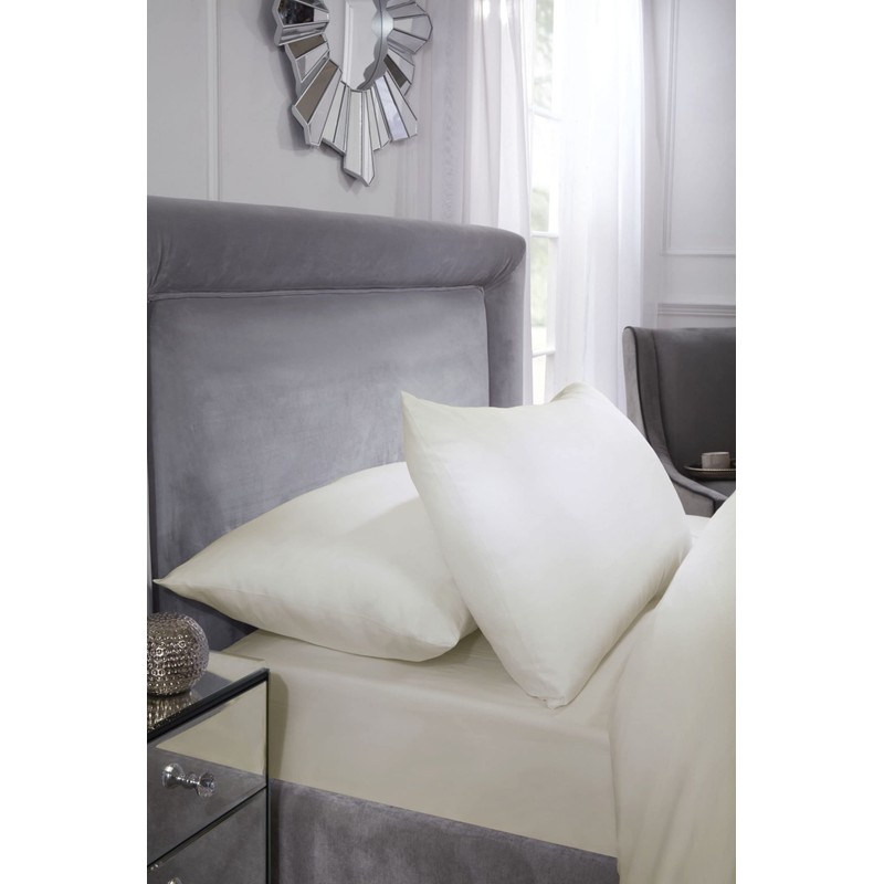 Extra Large Cream Pillowcase Pair 22"x 31" / Extra Large