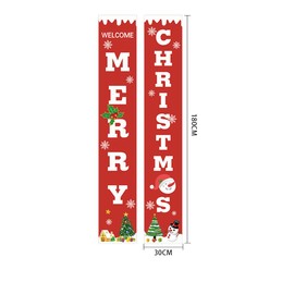Kiwinvou Christmas Porch Sign,Merry Christmas Decoration Banner,Xmas Porch Sign Hanging for Home Wall Door Holiday Party Decor