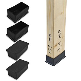 2x4 Wood Post End Cap - 4Pcs Fit 1.57”x 3.15”Post caps (1-1/2" x 3-1/7") PVC Floor Protector,Waterproof and Anti-Friction,Suitable for Table Legs, Chair Legs, armrests and Other Wood