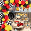 BLMHTWO Checked Flag Cupcake Toppers Cars Cupcake Toppers Checked Racing