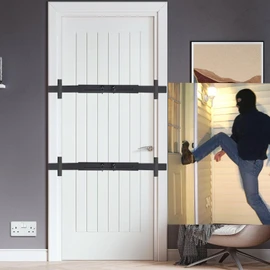 Dooricade Security Door Bar (Black 2 Sets - Heavy Duty) Use as Door Security Bar -Door Reinforcement Lock,Protect The Security of The Entire Dooricade. Fits Doors 30"-39" Doorricade - Safe Room