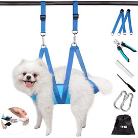 RHD Dog Grooming Hammock Harness for Small Dog and Cats, Dog Grooming Sling, Pet Grooming Hammock, Pet Grooming Supplies Kit with Nail Clippers, Nail File, Pet Comb