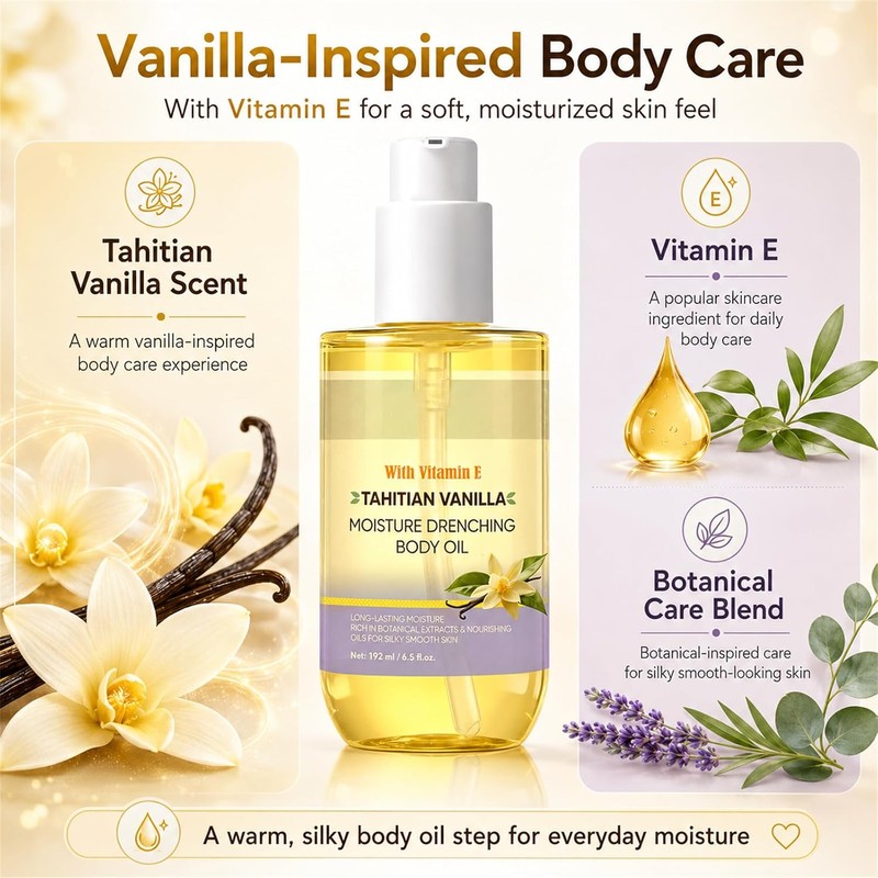 Cocoa Butter Formula Moisturizing Body Oil for Dry Skin with
