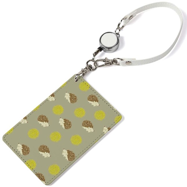Pass Case, 1 Pocket, Reel Included, Hedgehog, Animal, Cute, Clear