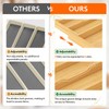 Lifewit 4 Compartments Bamboo Utensil Drawer Organizer, Expendable Cooking Silverware