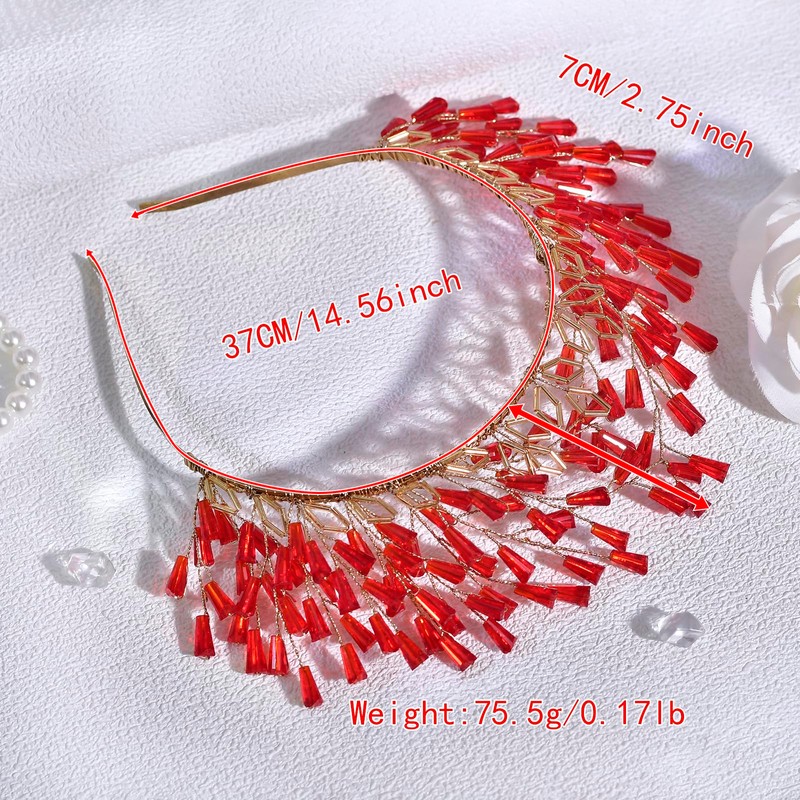 HNYYX Crystal Headband Birthday Party Hairband Bridal Wedding Hair Accessories