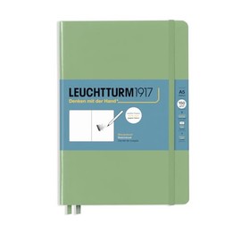 LEUCHTTURM1917 370354 Sketchbook Medium (A5) Hard Cover 112 Pages (150 g/m²) Blank Sage