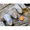 Raw crystal necklace Angel aura quartz necklace Healing crystal necklace