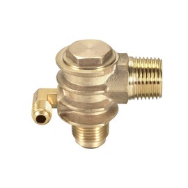 sourcing map Air Compressor Testing Valve 3 Way Pneumatic Accessories Brass G1/2 x 3/4"-16 UNF x M10 Male Thread