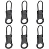 Ouligay 6pcs Replacement Zipper Pull Detachable Zipper Pull Tabs Metal