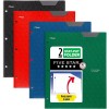 Five Star 2-Pocket Folder, 4 Pack, Plastic, Stay-Put, No Prongs,