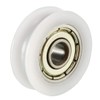 sourcing map 4-Piece Guide Bearing Pulley 1.5 mm Deep Metal