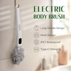Pecait Electric Body Brush, African Bath Sponge Back Scrubber for