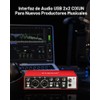 Interfaz de audio USB-C 2x2 CIXUN para grabación de PC/Mac