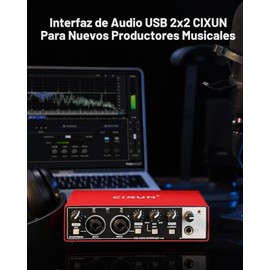 Interfaz de audio USB-C 2x2 CIXUN para grabación de PC/Mac