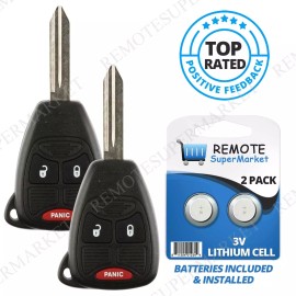 RemoteSuperMarket 2 For 2007 2008 2009 2010 2011 Jeep Compass Patriot Wrangler Car Remote Key Fob