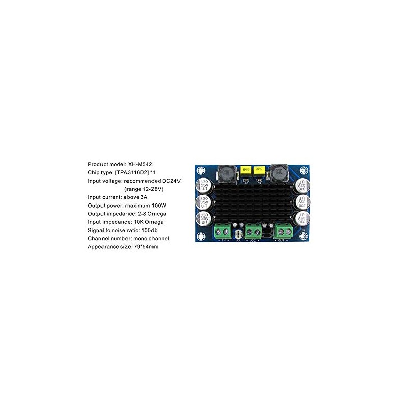 Hailege Set of 2 TPA3116100W Power Amplifier Board DC 12V