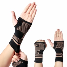 2Pack Muñequera de Compresión Premium- Alivio Inmediato para Dolor de Muñeca por Túnel Carpiano, Tendinitis y Artritis | Soporte Ergonómico Ajustable para Hombre y Mujer | Ideal para Deportes, Trabajo y Uso Diario (Medium)