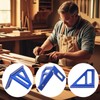 GSDOXLE 3D Multi-Angle Measuring Ruler,Miter Triangle Ruler Precision Layout Measuring