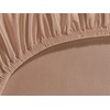 Visaggio Microfibre Fitted Sheet 90-100 x 200 cm Nougat Microfibre