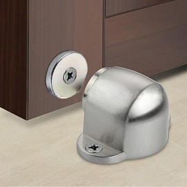 Doorstops, Strong Magnet Door Stop, 1/ 2Pcs Magnetic Door Catch Stainless Steel Floor Mounted Magnetic with Screws
