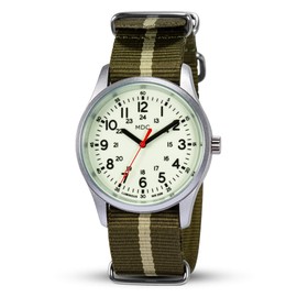 Infantry Mens Analogue Watch Glow in The Dark Wrist Watches for Men Military Nite Waterproof Army Field Work Casual Outdoor Sport Wristwatch Green NATO Nylon Strap