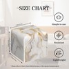 Tissue Box Cover,Grey Golden Marble Pu Leather Square Tissue Box