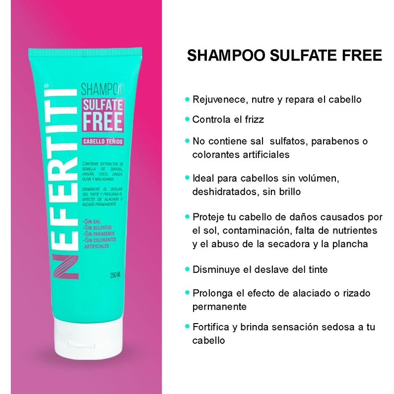 Kit Cabello Teñido Shampoo sin Parabenos + Mascarilla Sulfate Free
