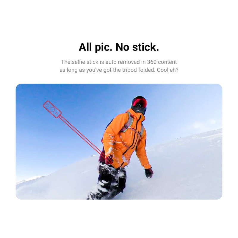 INSTA360 2-in1 Invisible selfie stick + tripod for GO, GO2,