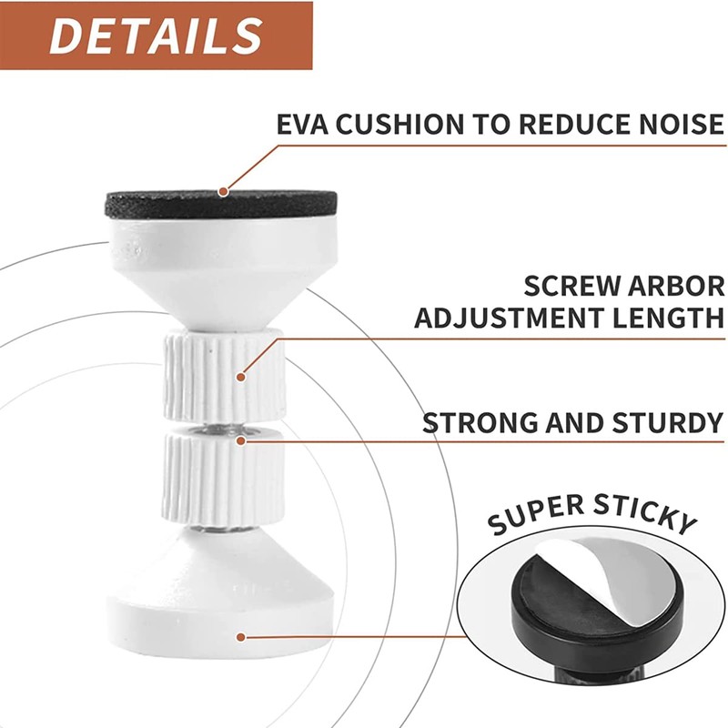 JOOVCC 2Pack Headboard Stoppers, Adjustable Threaded Bed Frame Anti-Shake Tool