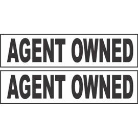 2-6x24 Agent Owned Real Estate Rider Sign Black