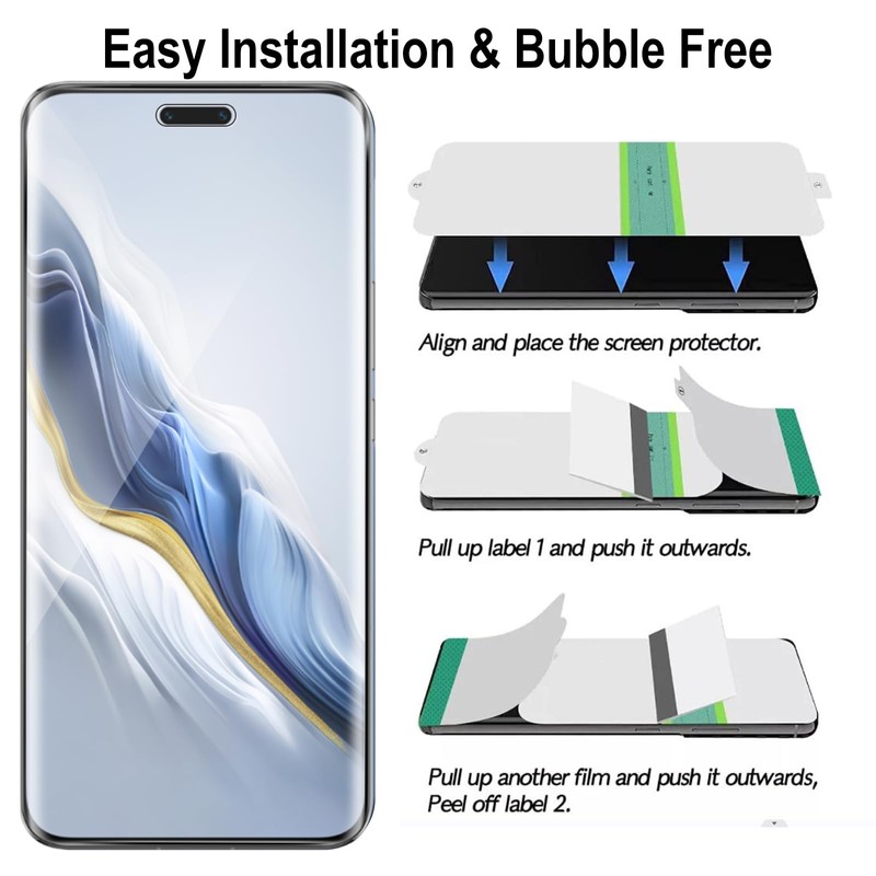 NUCNOK Pack of 2 Screen Protectors for Honor Magic 6