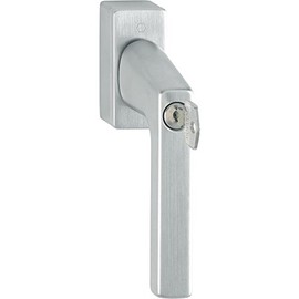 Hoppe Dallas-Secustic 11729557 Window Handle with Lock Cylinder VK 7 x 32-42 mm Matt Chrome-Plated