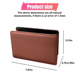 ZIMISI Car Trash Can, Mini Hanging Auto Leather Foldable Garbage Organizer Holder, Vehicle Storage Bag Container with 1 Roll Trash Bag, Portable Waterproof Dustbin for Truck Car SUV (Saddle Brown)