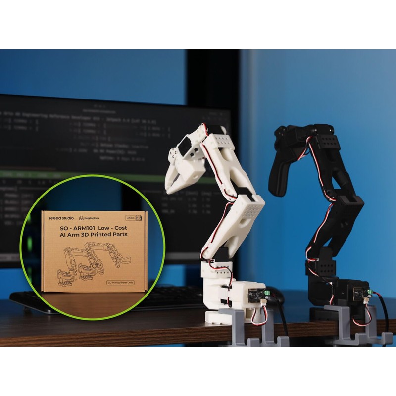 SO-ARM101 Low-Cost AI Arm 3D Printed Skeleton