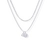 PAVOI Rhodium Plated Initial Letter Pendant Layered Necklace for Women