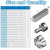 MroMax 150Pcs Round Ended Feather Key 16 Sizes Parallel Drive