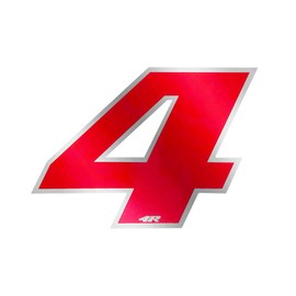 Quattroerre Racing Number 4 Anodized Medium, Red