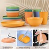18 Pcs Dinnerware Sets, Unbreakable Plates and Bowls Sets, Reusable