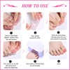 XEAOHESY 26pcs Semi Cured Gel Toe Nail Strips, Pedicure Nail