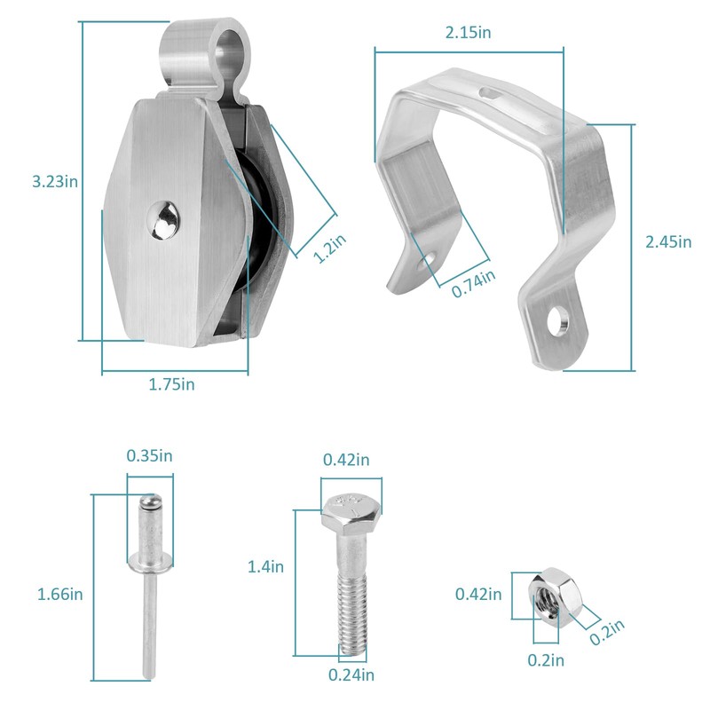 31-12 Extension Ladder Pulley Kit Replacement for Pulley Assembly, Compatible