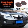 Front Grill Rear Tailgate Smoked Black Emblem Cover Trim Compatible
