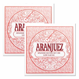 Aranjuez Strings - Spanish Guitar Strings - Nylon Classical Guitar Strings - Cuerdas para Guitarra - The Spanish Sound (Two Set, Spanish Silver 200)