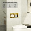 Neodrain Dual Roll Recessed Toilet Paper Holder - 304 Stainless