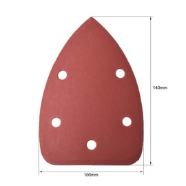sourcing map Detail Sander Sandpaper, Triangular Sanding Paper, Hook and Loop Sanding Pads, Triangle Oscillating Multi Tool, 600 Grits 5 Holes, 10pcs