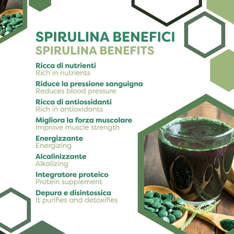 ERBOTECH Spirulina Tablets, 400 g Pack, Approx. 1600 Capsules, 100%